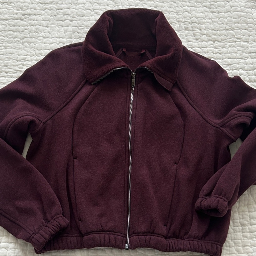 Lululemon Athletica Deep Burgundy Bomber Jacket